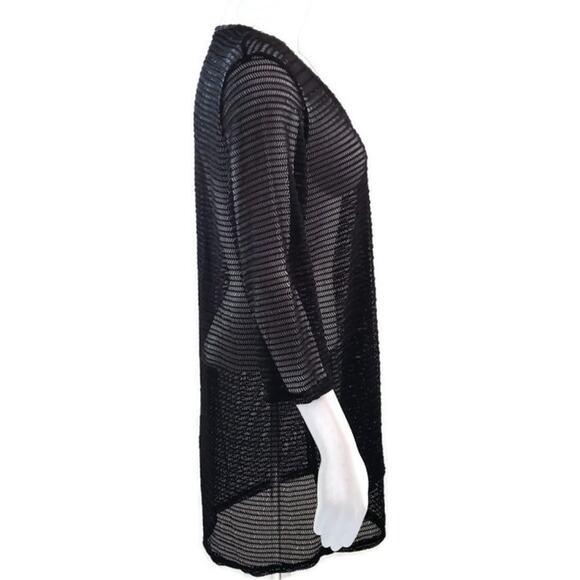 Jordan Taylor Mesh Swimwear Cover-up Black Large - Picture 5 of 9